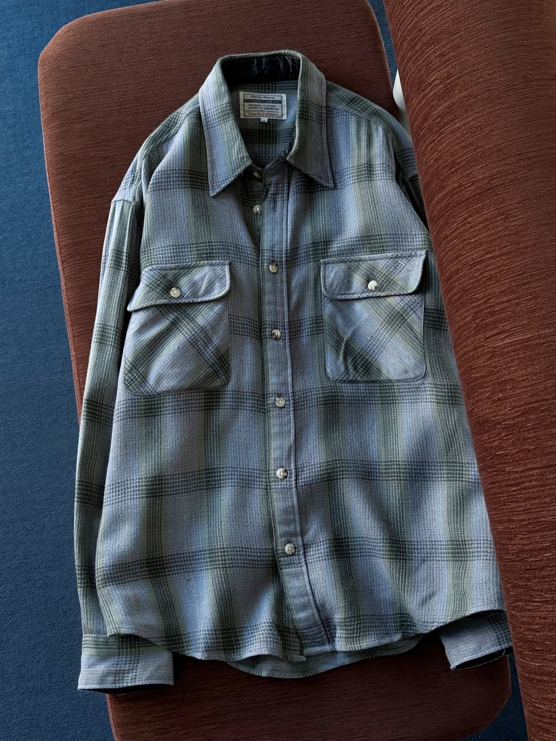 Acrylic woven check work shirt 상품이미지5