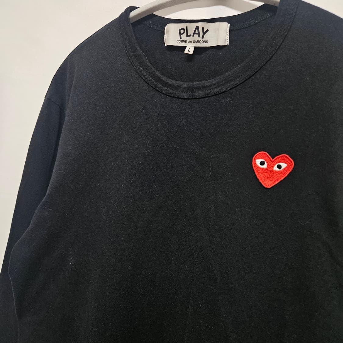 꼼데가르송 하트로고 긴팔 티셔츠 L 상품이미지2