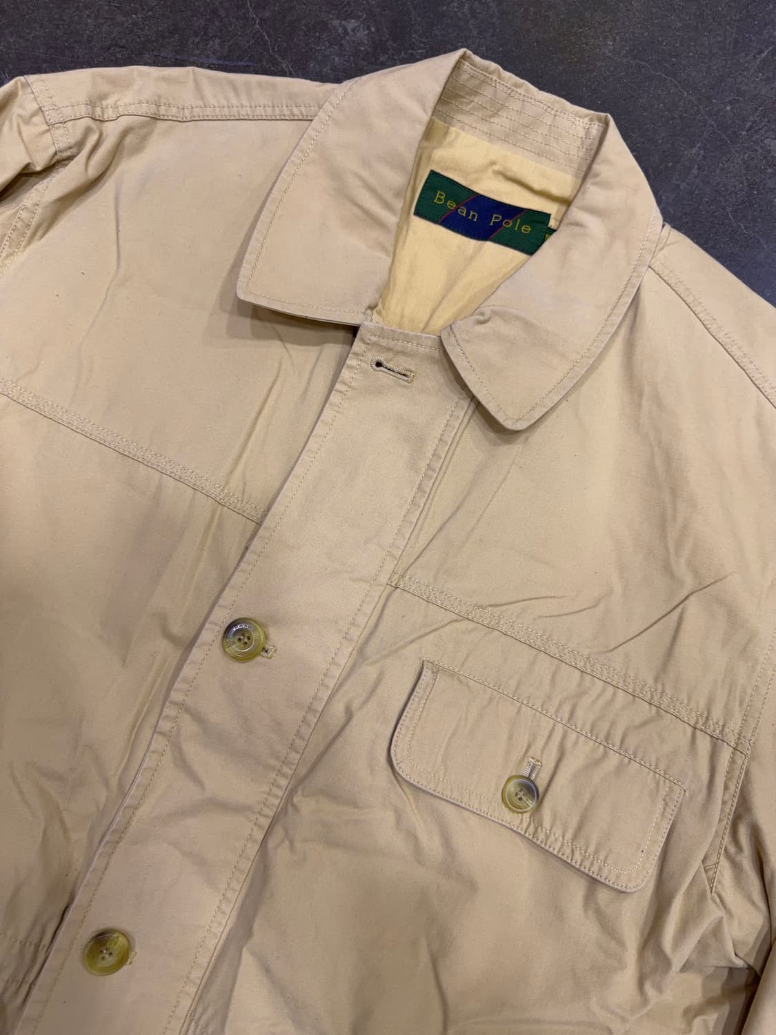 빈폴 클래식 빈티지 라이닝 헌팅자켓 베이지 100 상품이미지3