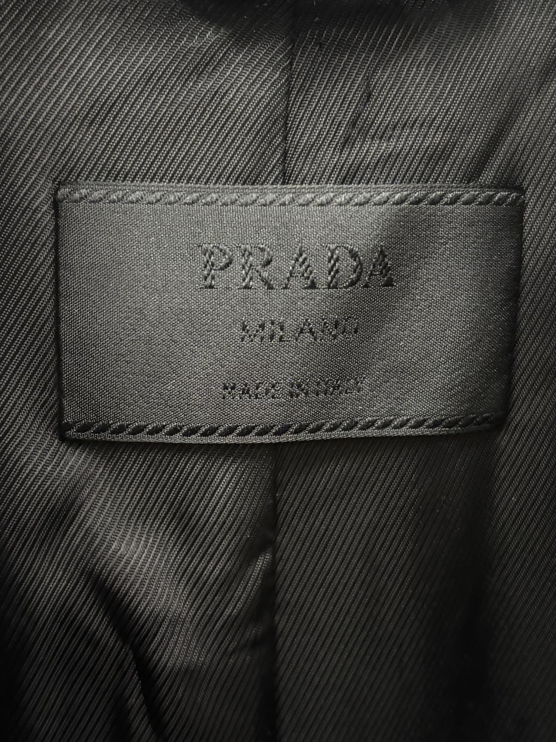 Prada 프라다 블랙 나일론 롱 코트 M 상품이미지4