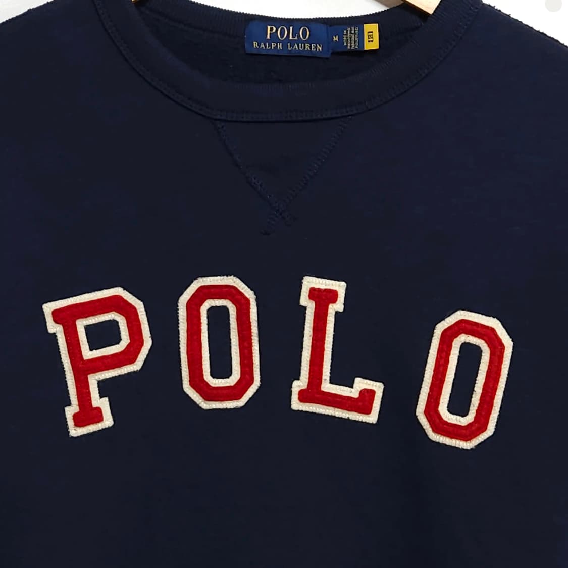 100~105)POLO 폴로 랄프로렌 스펠아웃 맨투맨 네이비 상품이미지2