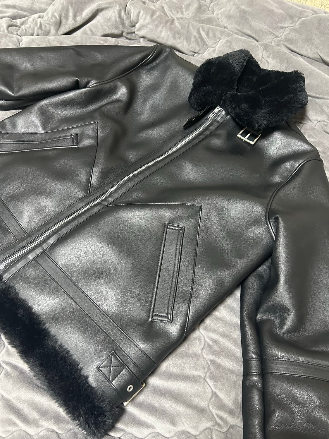 XL 도프제이슨 솔리드 무스탕 무톤 자켓 상품이미지2