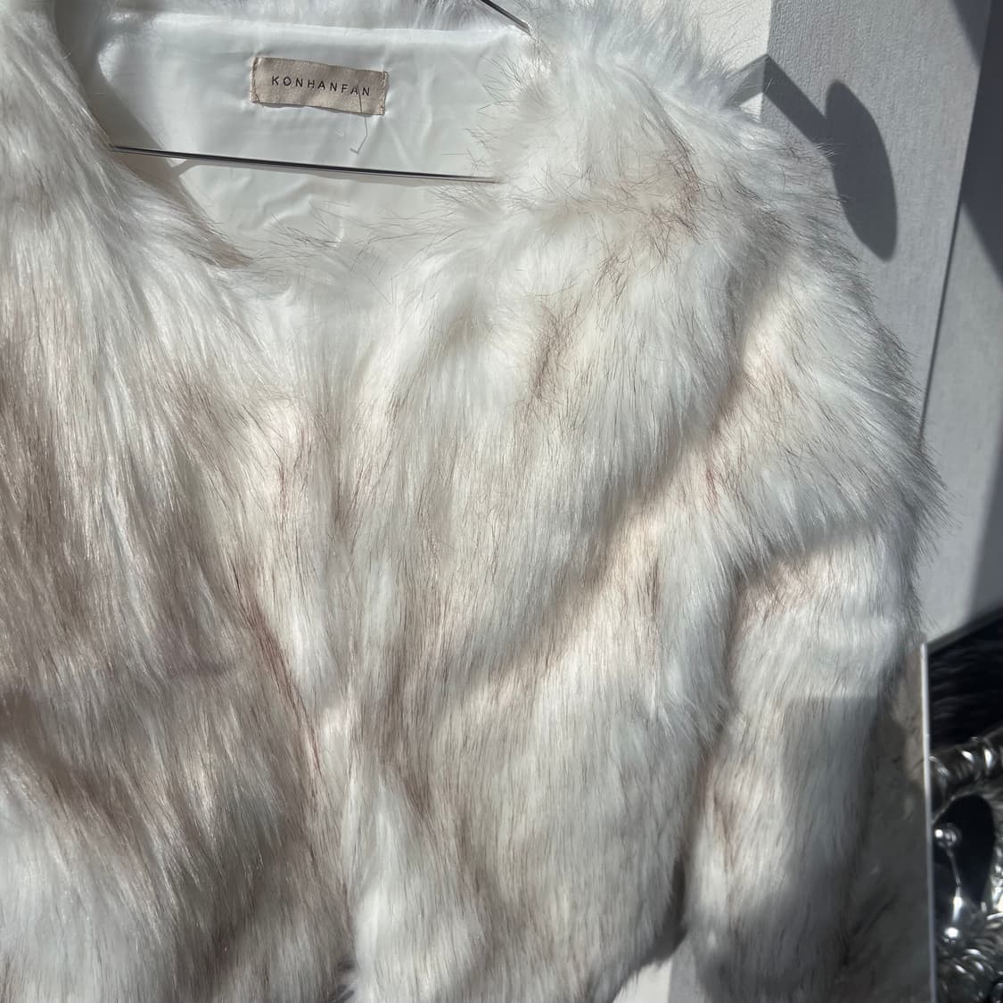 [새상품]아이보리 믹스 브라운 페이크 퍼자켓 상품이미지6