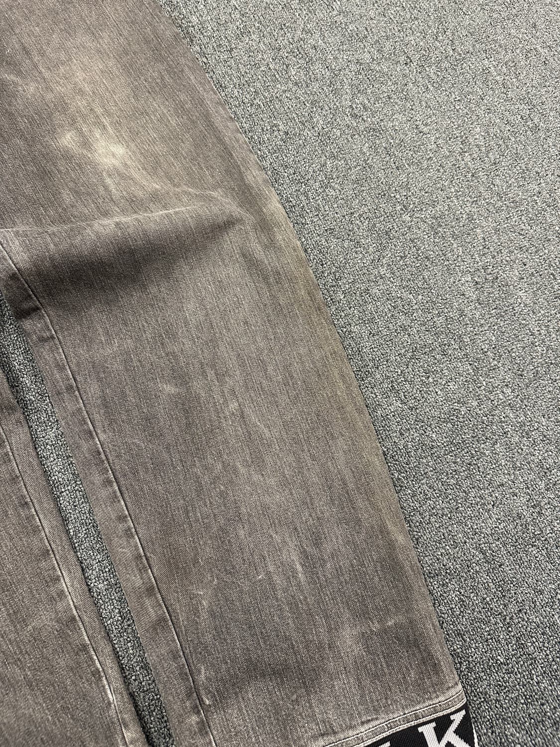 36) 칼카니 올드스쿨 y2k 와이드 흑청 데님팬츠 상품이미지9