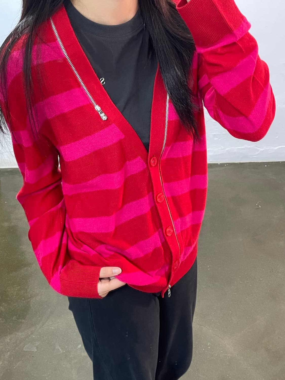 소니아 바이 소니아 리키엘 스트라이프 가디건 L 상품이미지2
