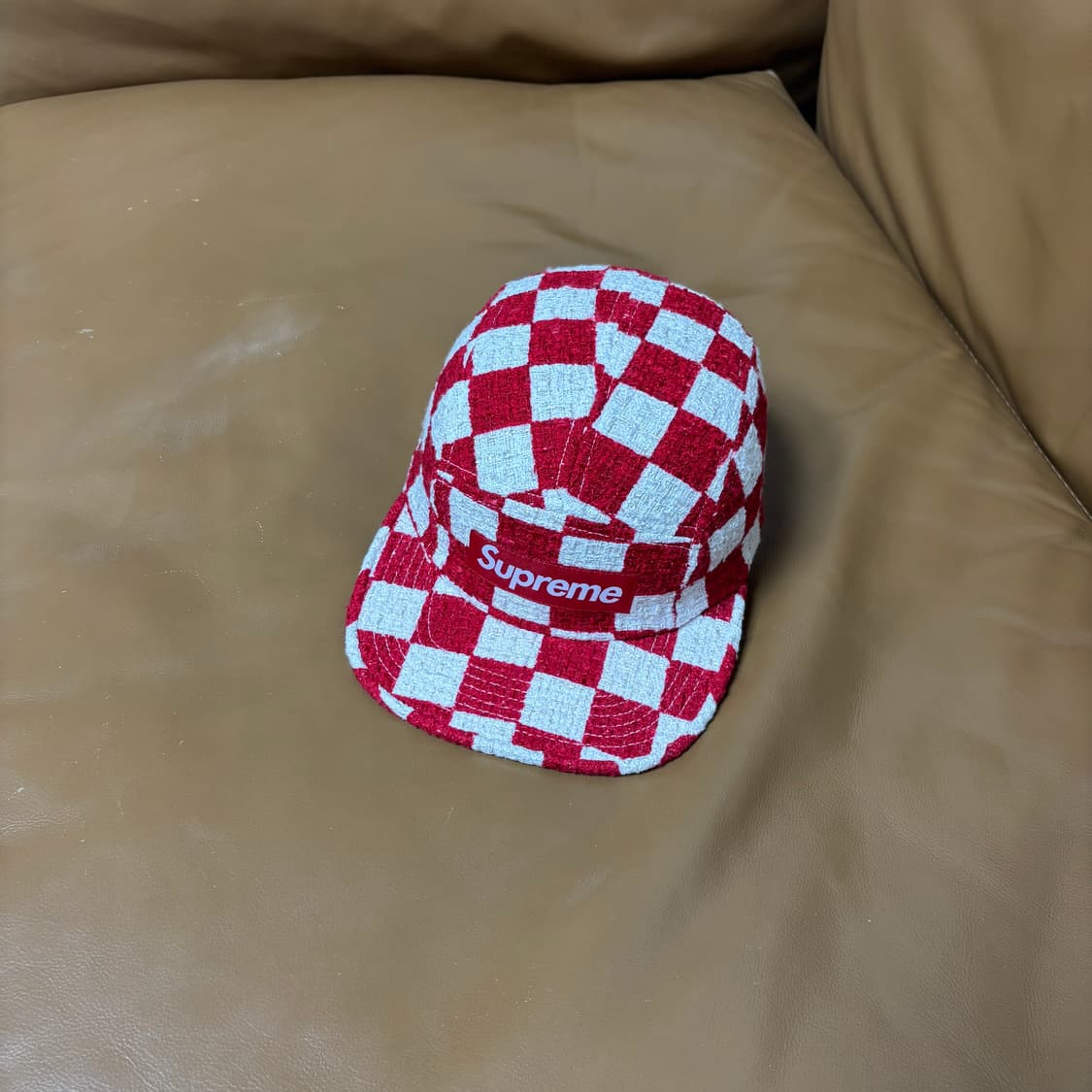 Supreme 슈프림 체커보드 레드 캠프캡 모자 (Checkboard) 상품이미지1