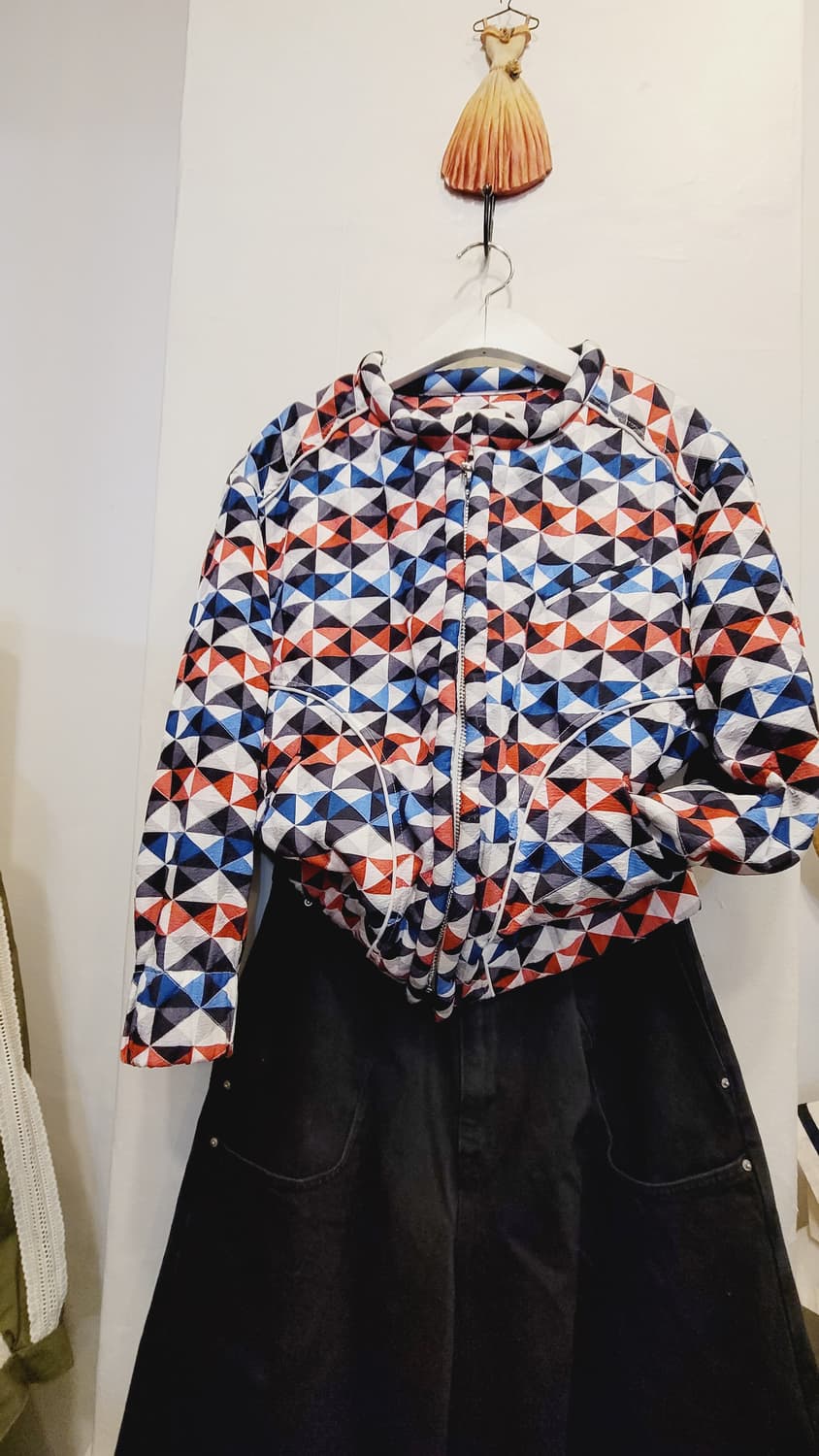 1.이로 멀티 집업  블루종 2.블랙진 와이드 와이드 팬츠 상품이미지2