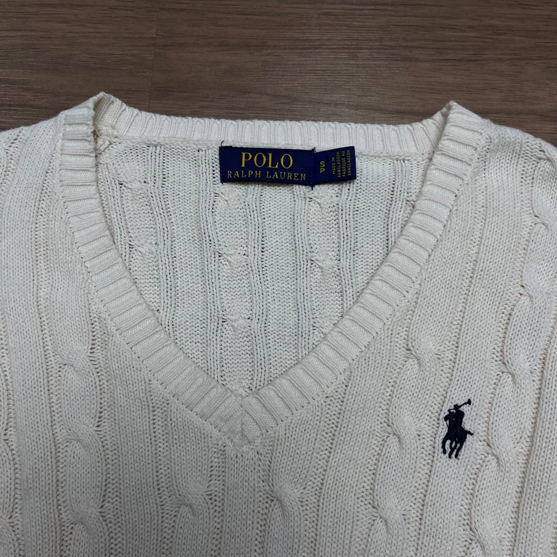 W95 폴로랄프로렌 꽈배기 브이넥 니트 상품이미지2
