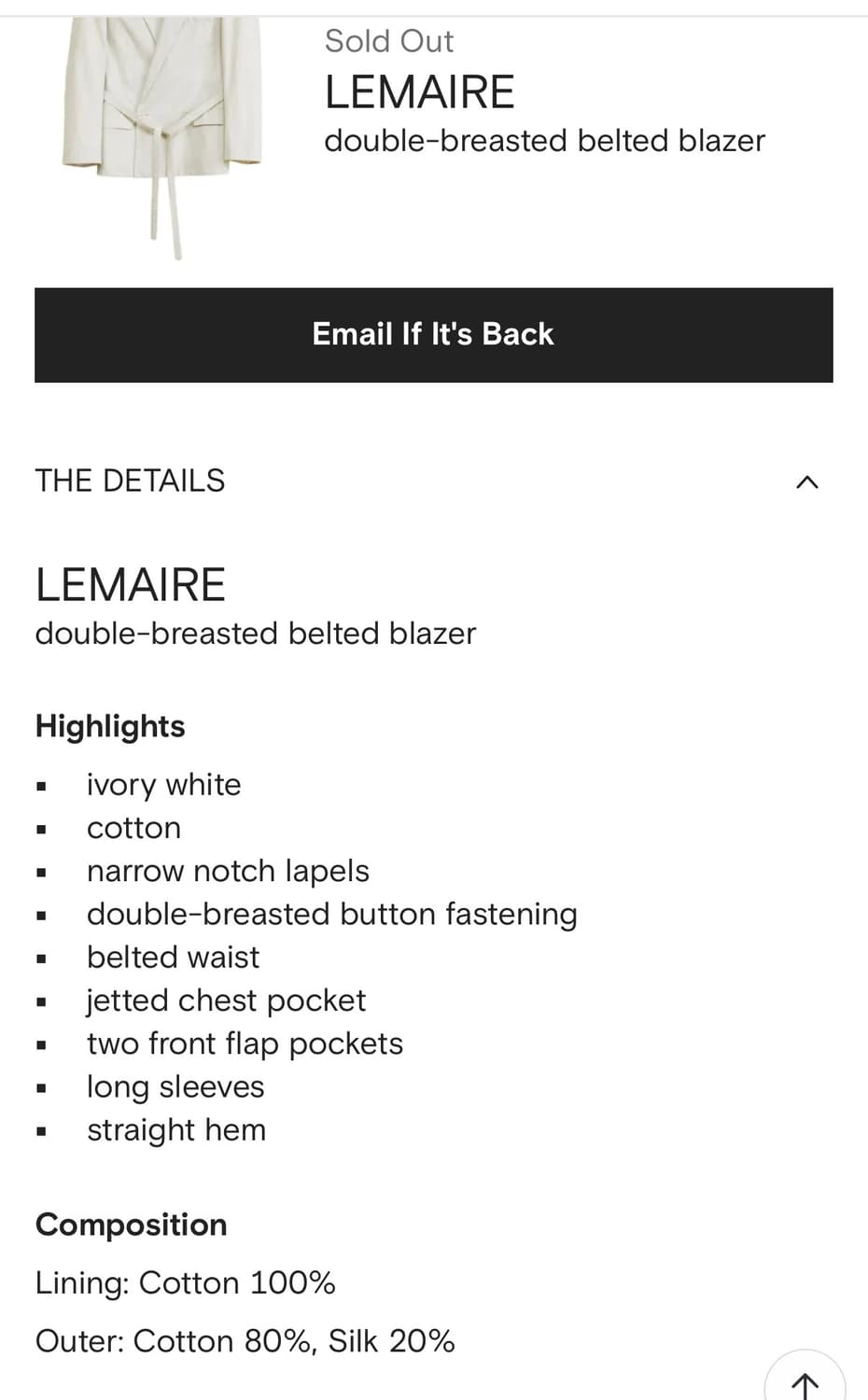 르메르 더블 브레스티드 벨티드 자켓  상품이미지5