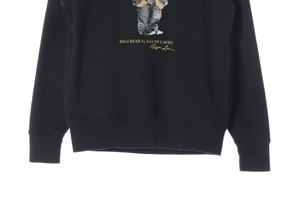 폴로 랄프로렌 라이더 자켓 베어 플리스 후드티 블랙 M 상품이미지4