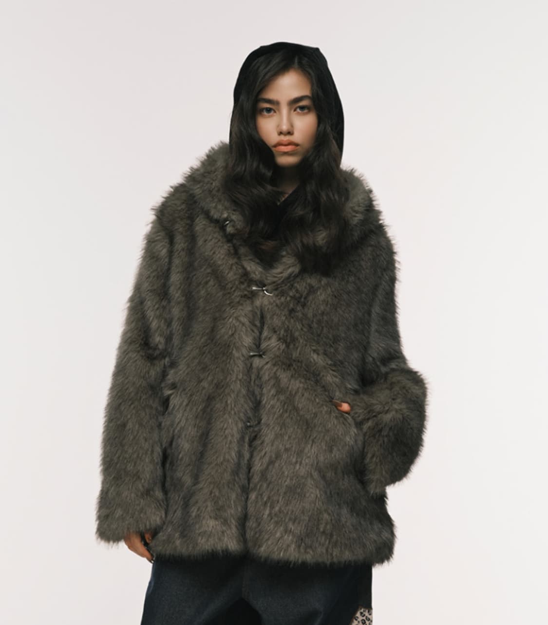 엔와이엑스엑스 퍼자켓 카키 상품이미지1