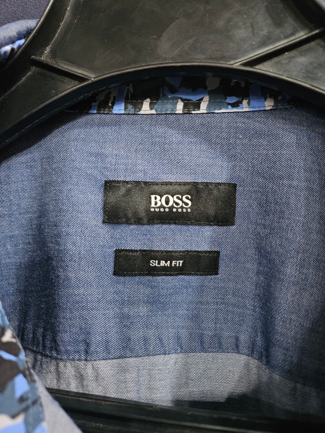 휴고보스 블루 남성 슬림핏 100 긴팔셔츠  상품이미지3