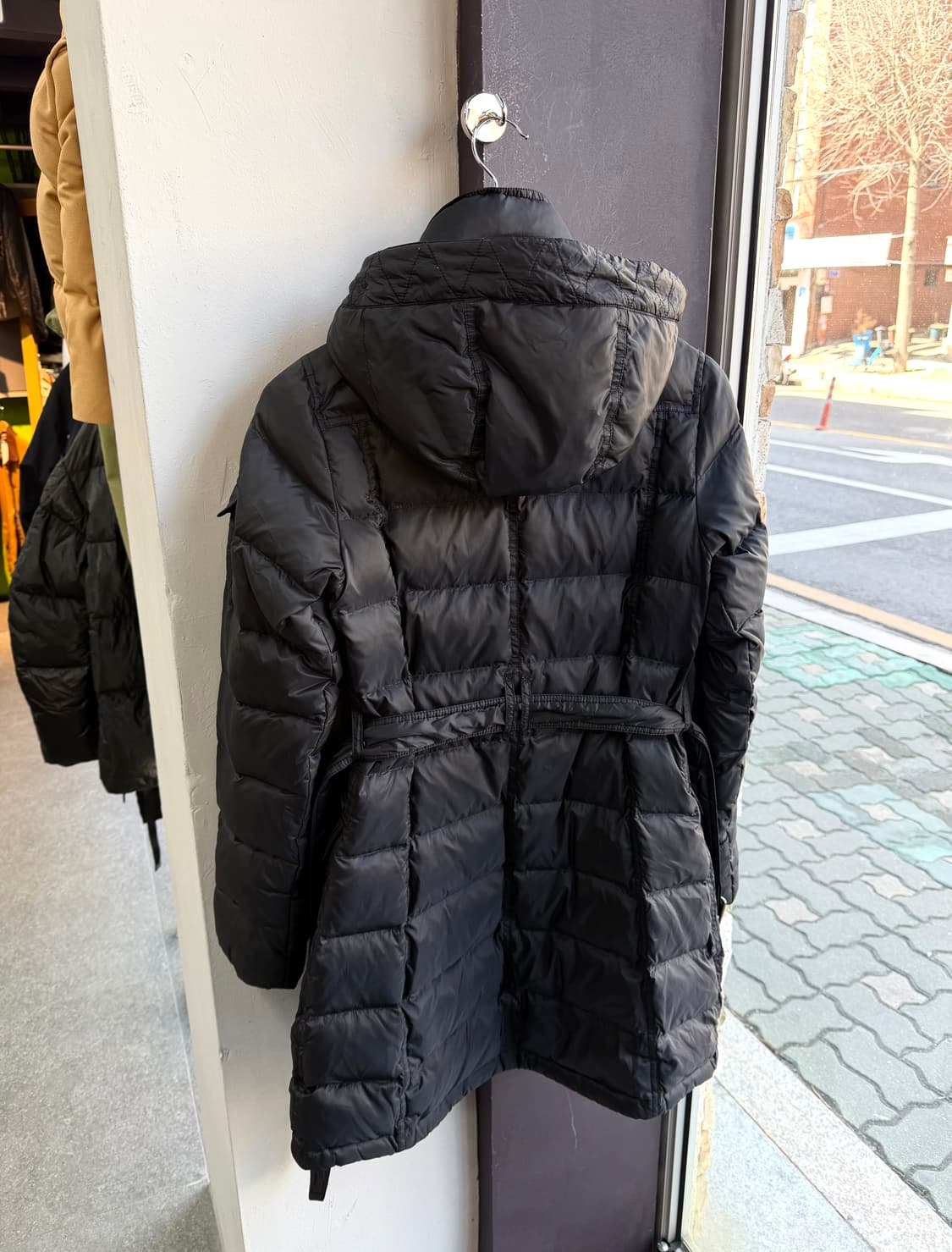 XS/ 버버리 이중 레이어 벨티드 다운 패딩 점퍼 상품이미지7