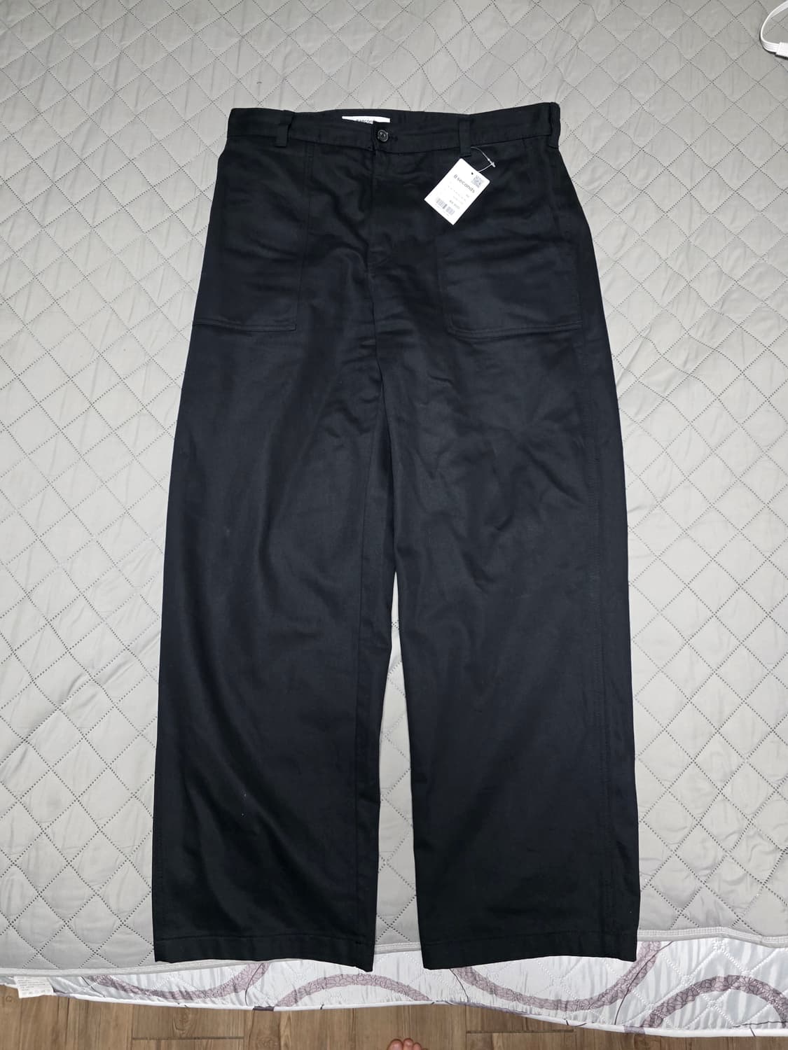 [34] 에잇세컨즈 헤비코튼 퍼티그 치노팬츠 블랙 새상품 상품이미지1