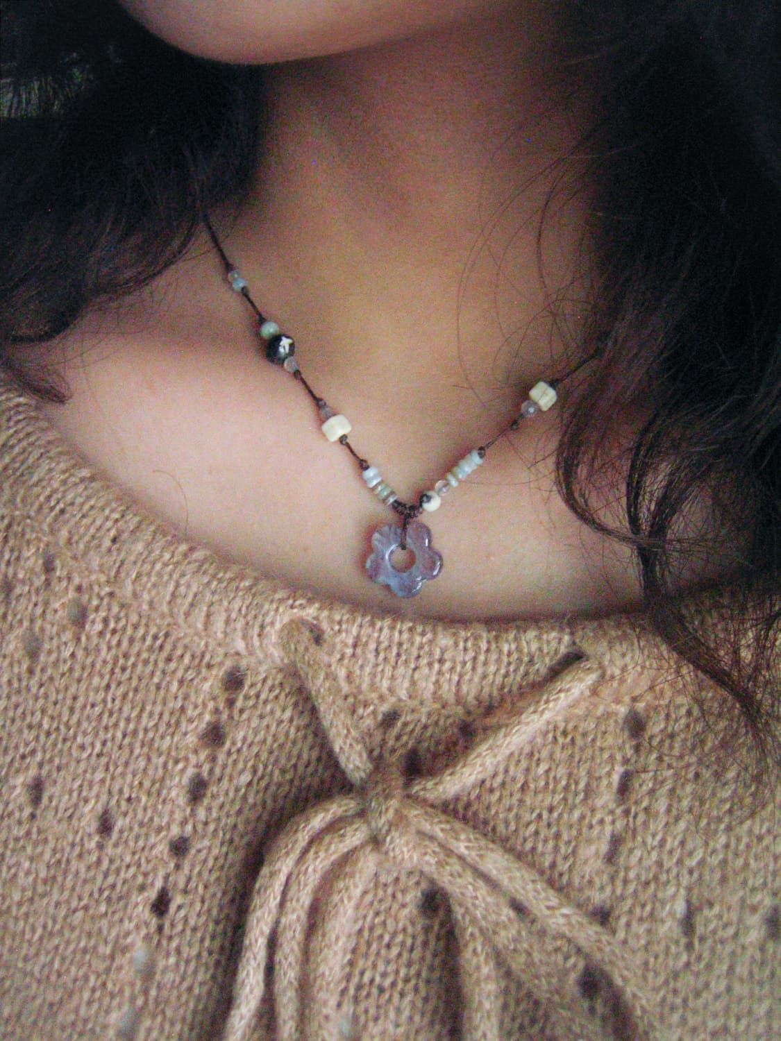 san-flower necklace 산플라워 핸드메이드 목걸이 상품이미지1