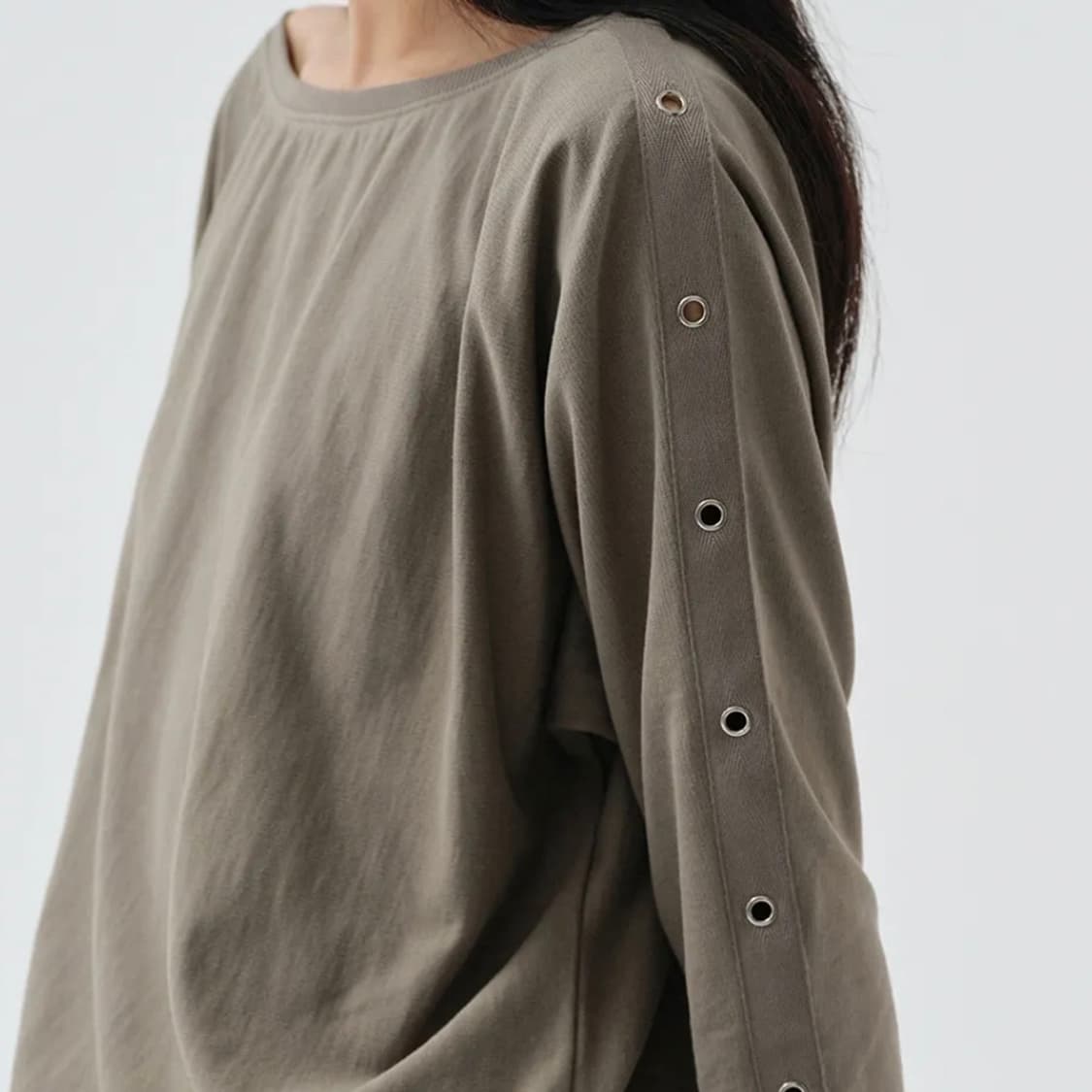 DERS 야니 아일릿 돌먼 드레스 카키 상품이미지2