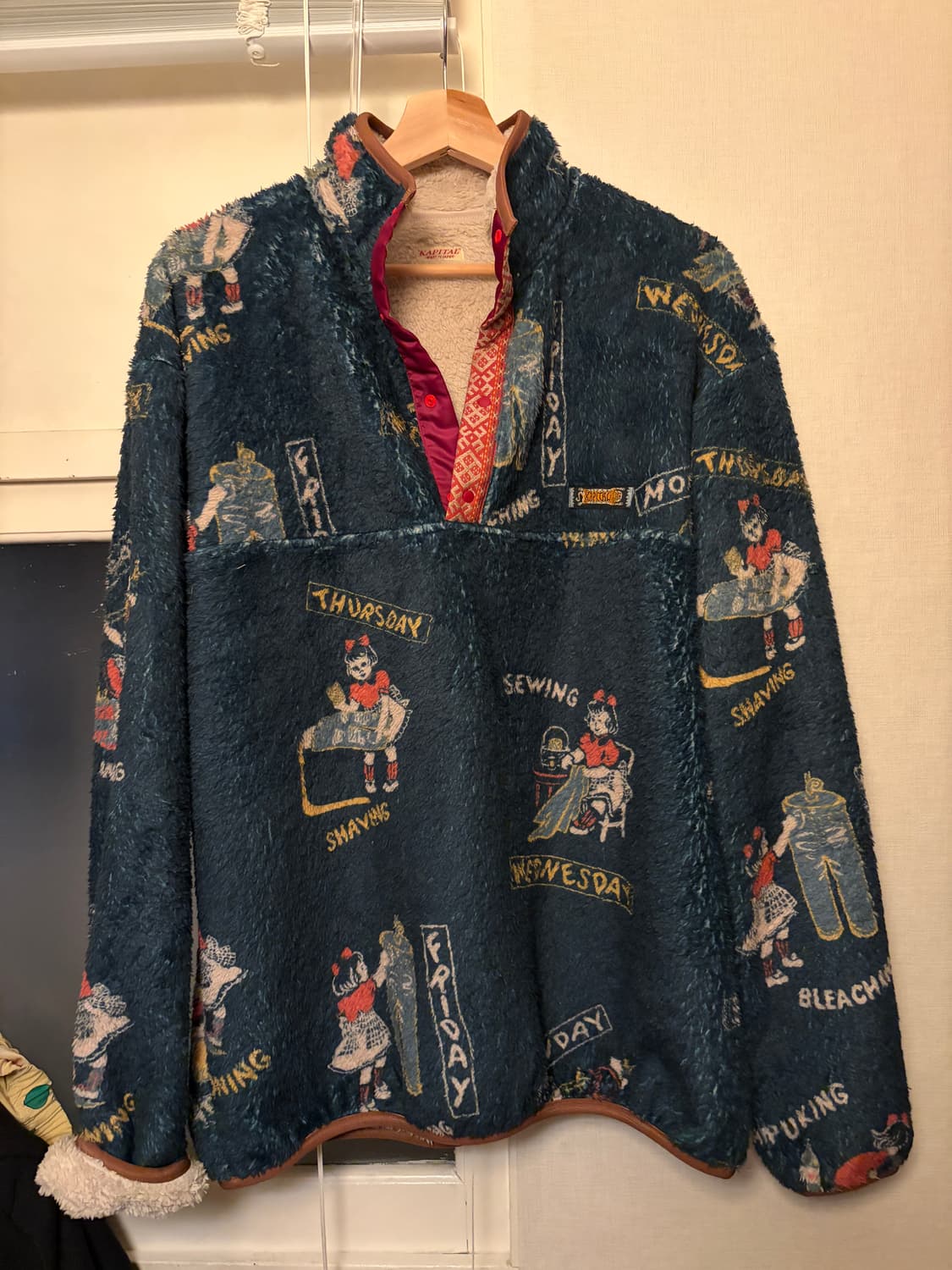 캐피탈 컨트리 캘린더 패턴 후리스 풀오버 4사이즈 상품이미지1