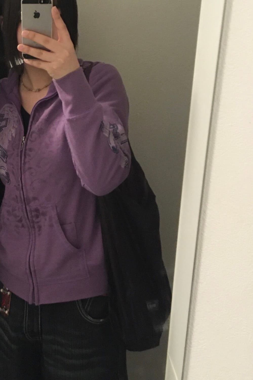 할리데이비슨 연보라 하이넥 집업 상품이미지2