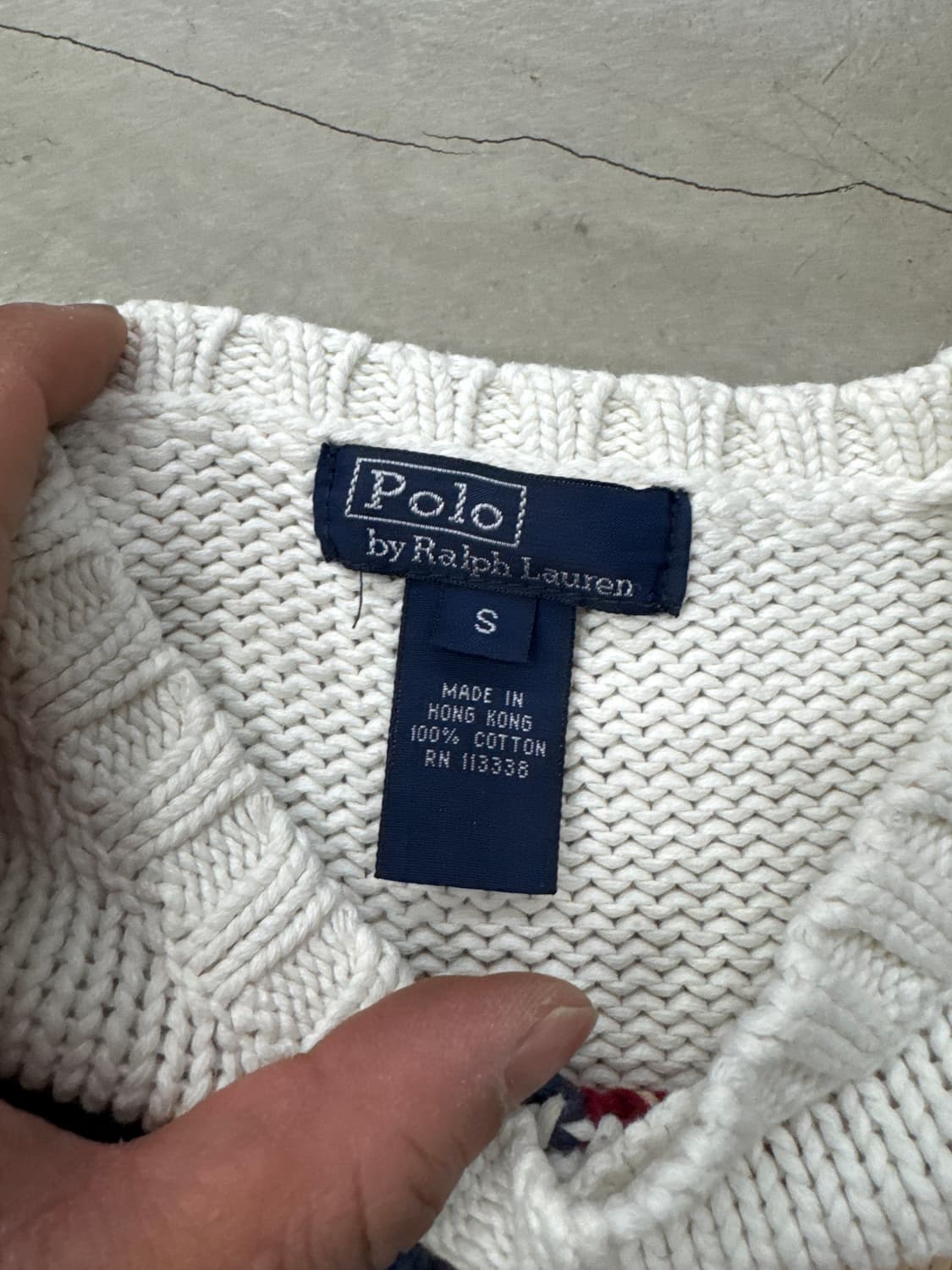 폴로 성조기 니트 S 상품이미지5