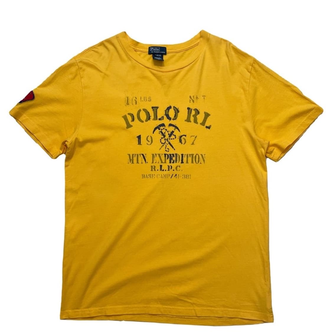 POLO RALPH LAUREN 프린팅 반팔티 옐로우 XL(18-20) 상품이미지1