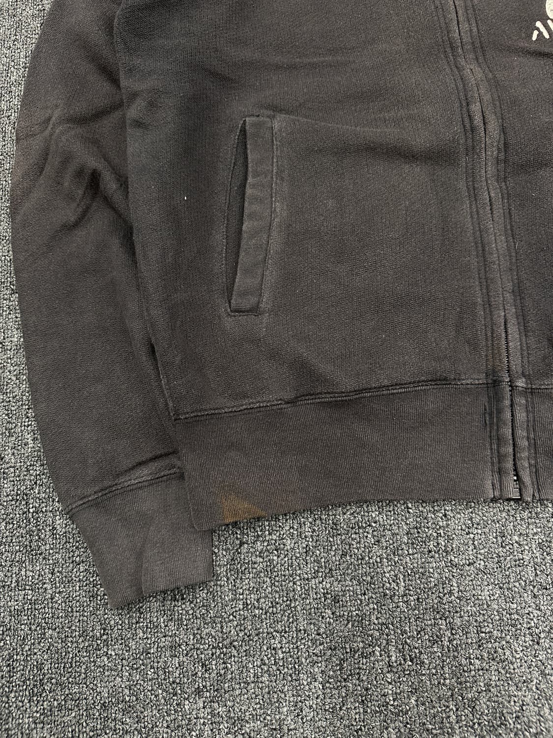 M) 아비렉스 스웻 집업 저지 차콜  상품이미지6