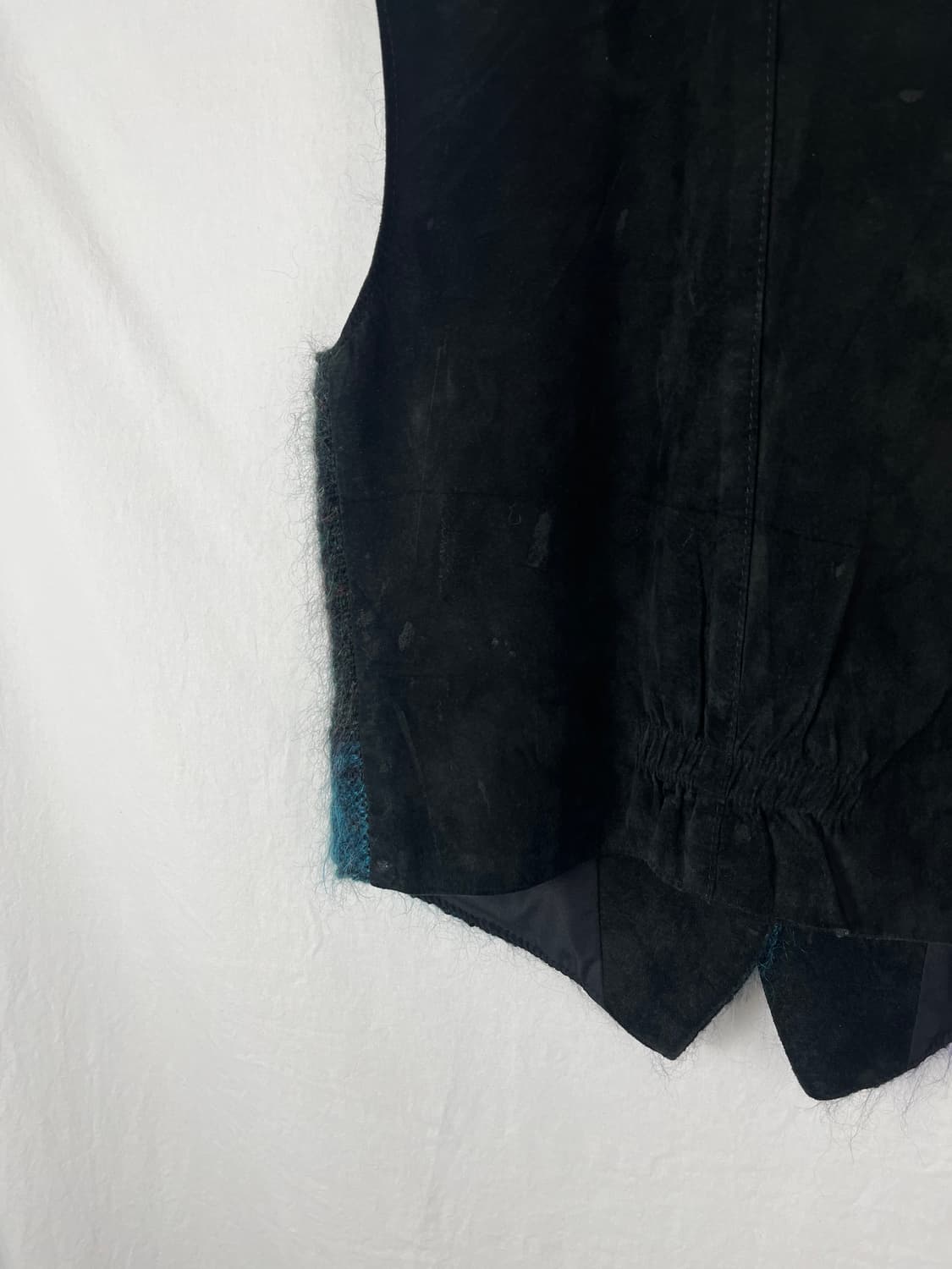 Vintage(Made in canada) 모헤어 도킹 레더 베스트  상품이미지6