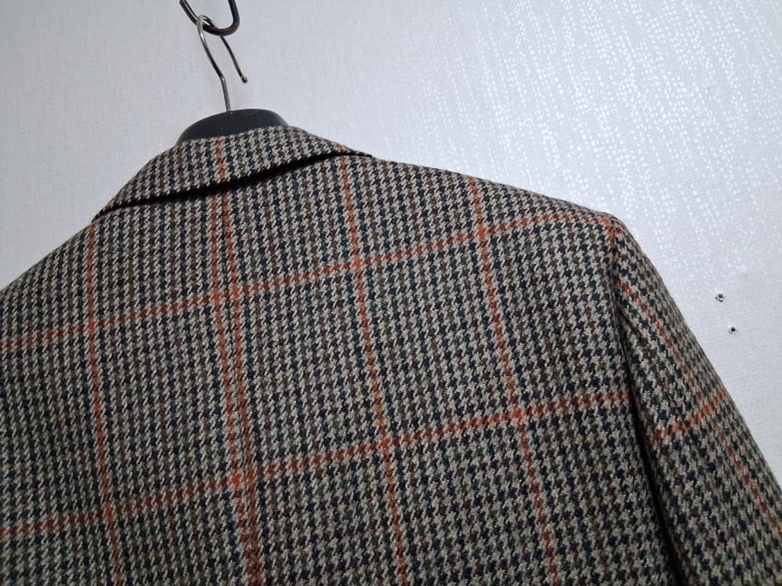 일본구제 WULFING TUCHE 남성 100%순모 레트로체크모직쟈켓90 상품이미지5