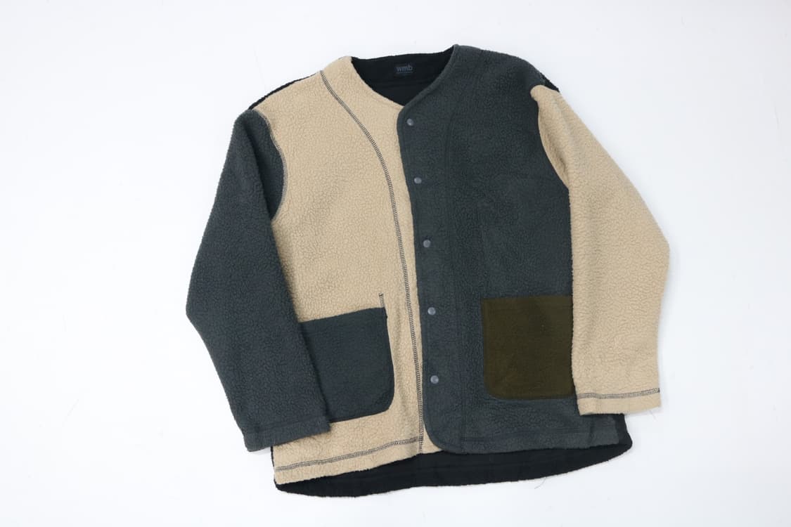 wmb 웍맨 멀티 컬러 블록 플리스 보아 가디건 상품이미지2