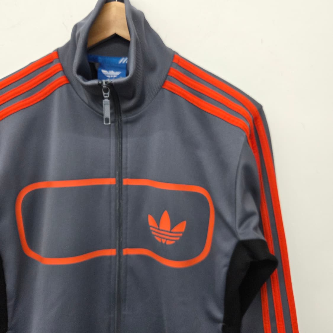 아디다스 삼선 트랙탑 그레이/오렌지 여성 L 상품이미지3