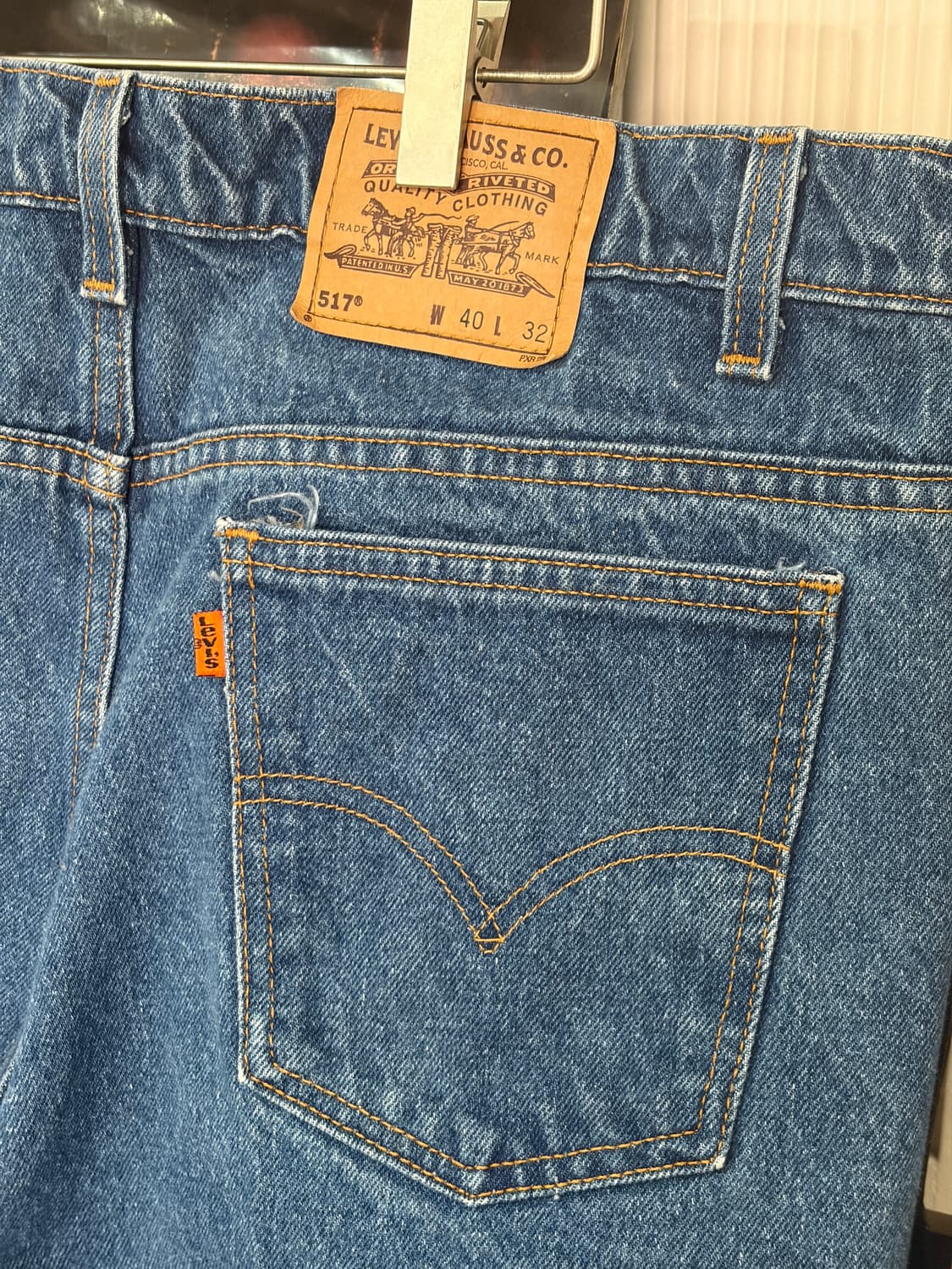 J135 90s USA levis 517 데님팬츠 상품이미지4