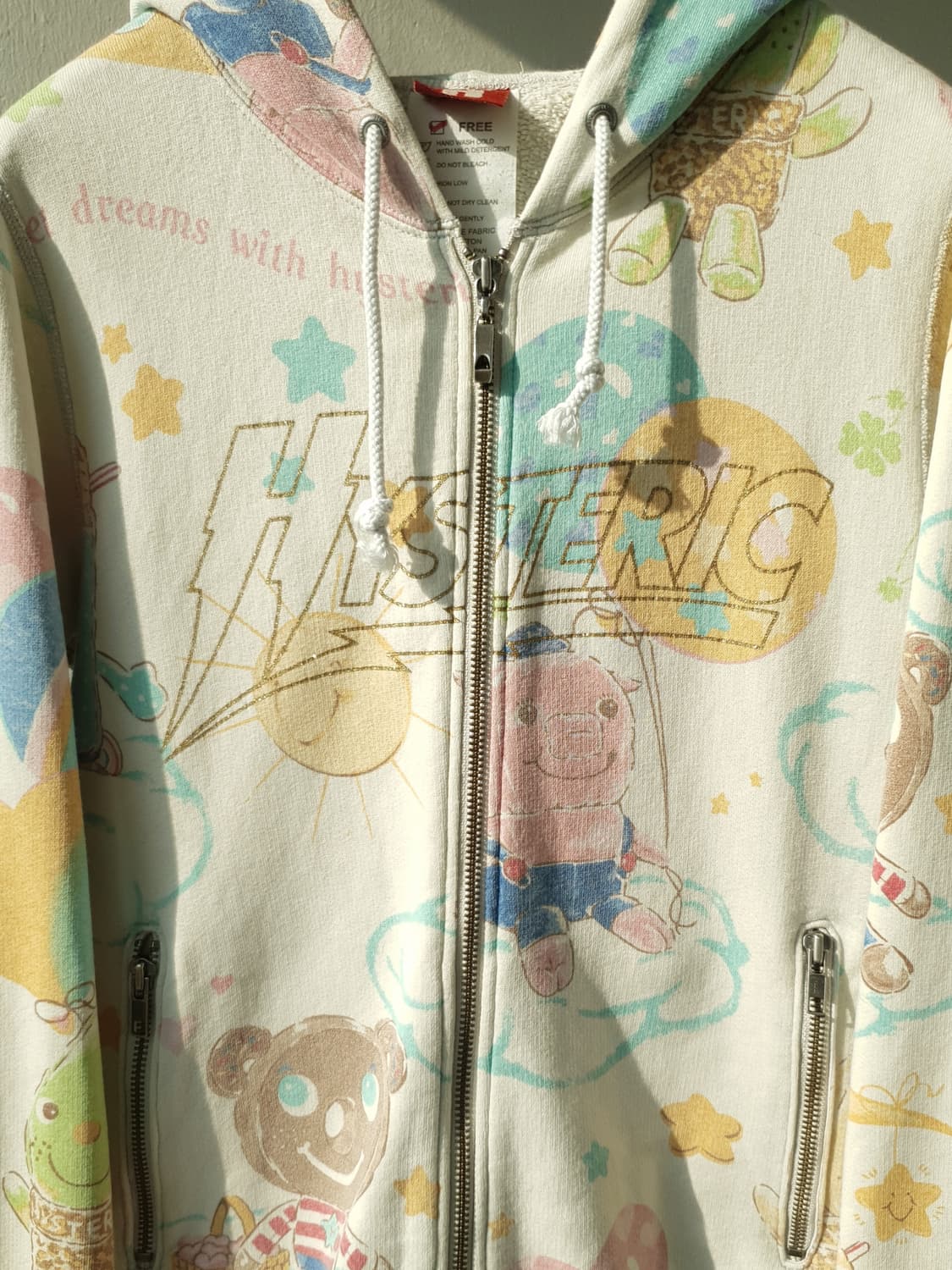 90s Hysteric glamour "Bear Dreme" hoodie 상품이미지3