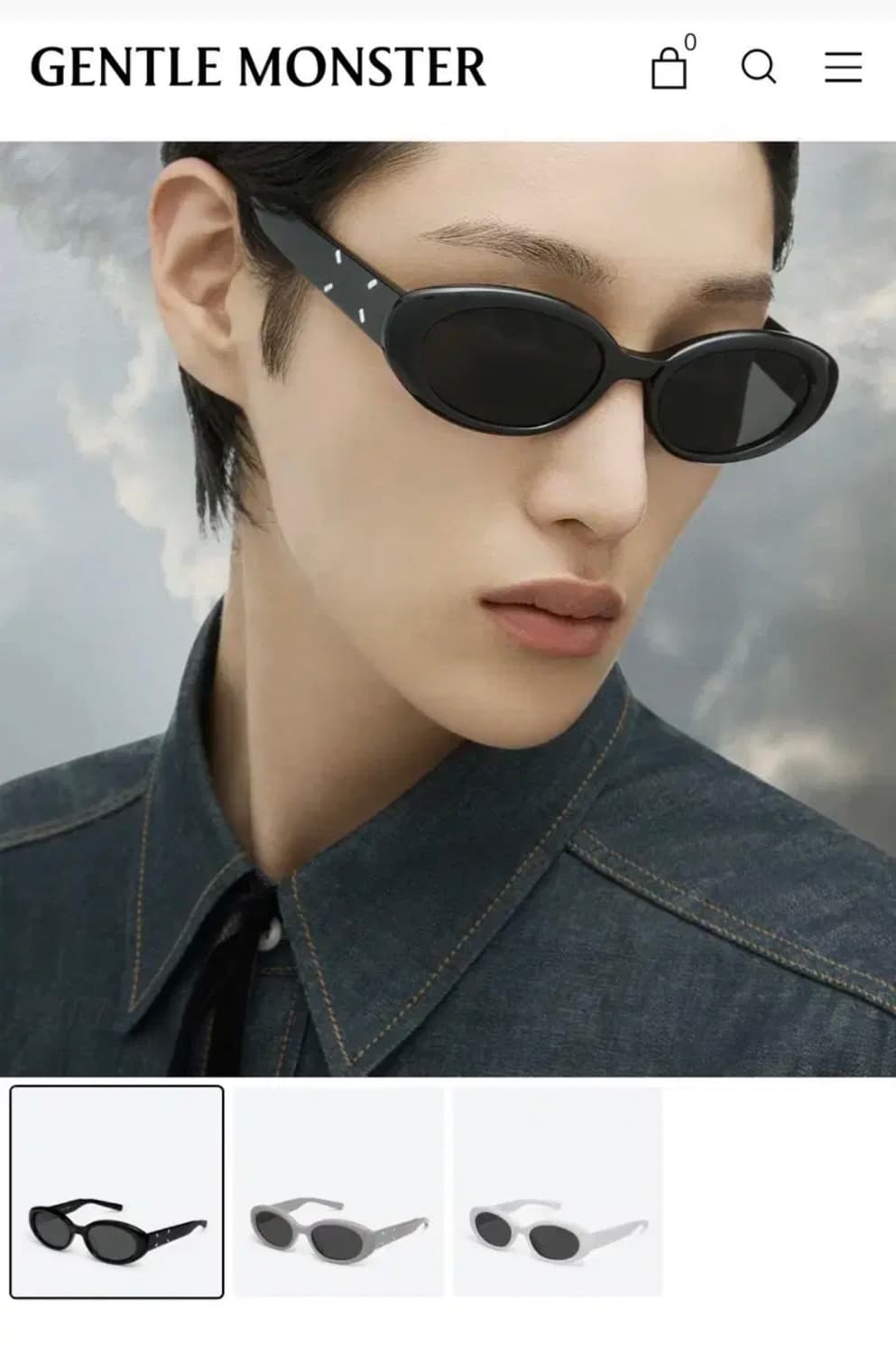 젠틀몬스터x메종마르지엘라 MM107 01 블랙 썬글라스 상품이미지2