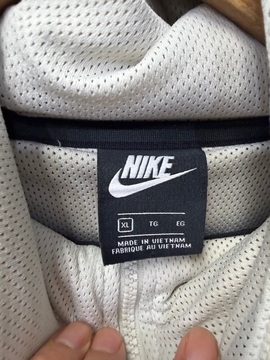 정품) 나이키 아이보리 뽀글이 플리스 자켓 XL 상품이미지5
