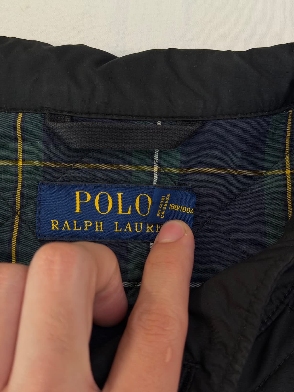 폴로 랄프로렌 퀼팅 블루종 자켓 블랙 상품이미지5