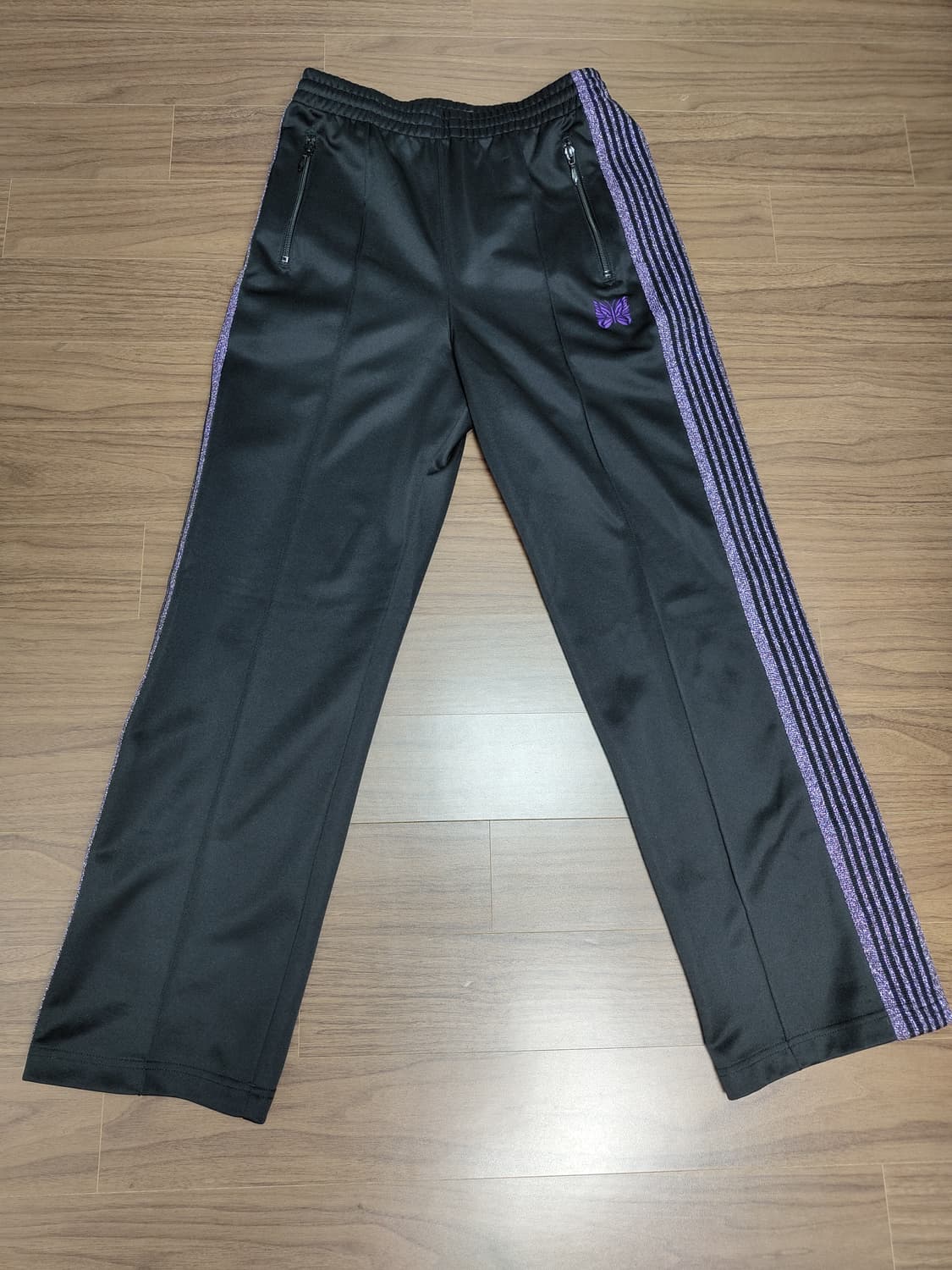 니들스 트랙팬츠 스트레이트 블랙/퍼플(펄) xs 상품이미지2