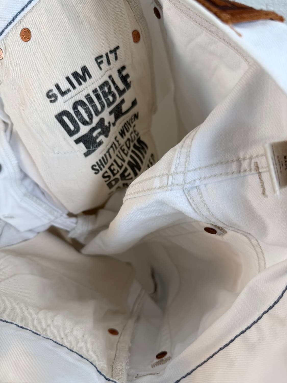 더블알엘 화이트 셀비지 데님 팬츠  상품이미지10