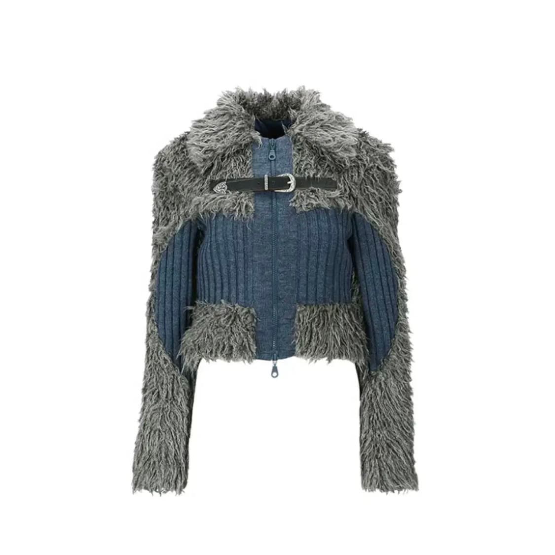 새상품 앤더슨벨 올가 헤어리 니트 자켓 집업 상품이미지1