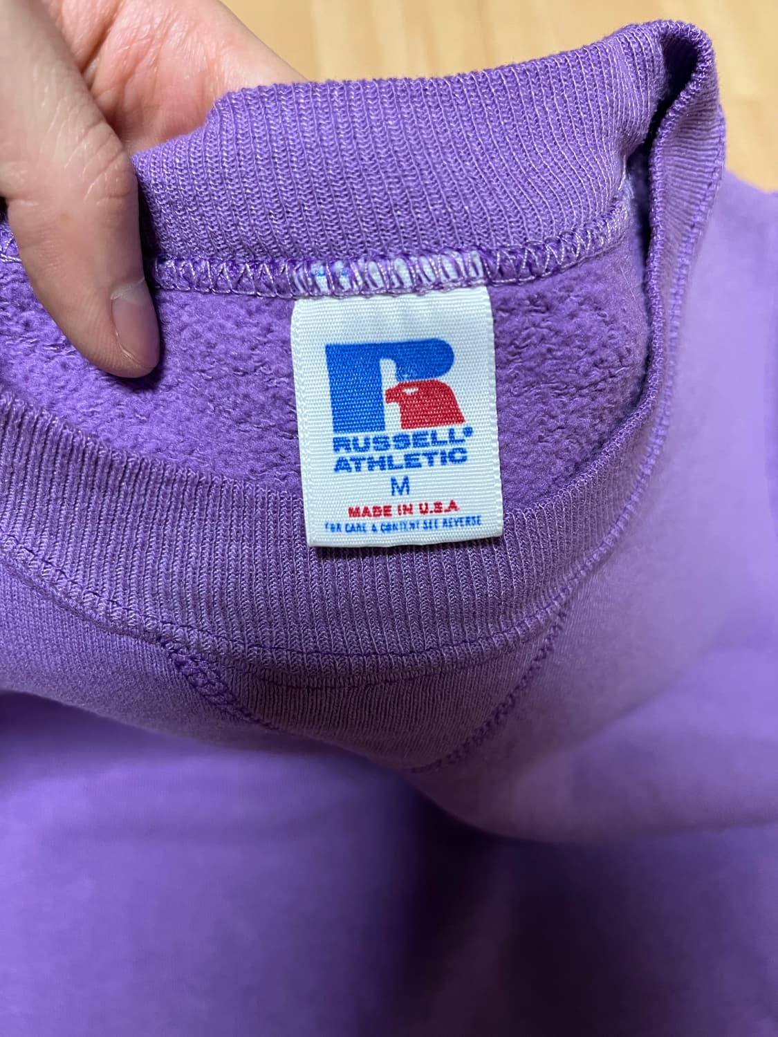 러셀 애슬레틱 90s 빈티지 스웻셔츠 바이올렛 색상 상품이미지3