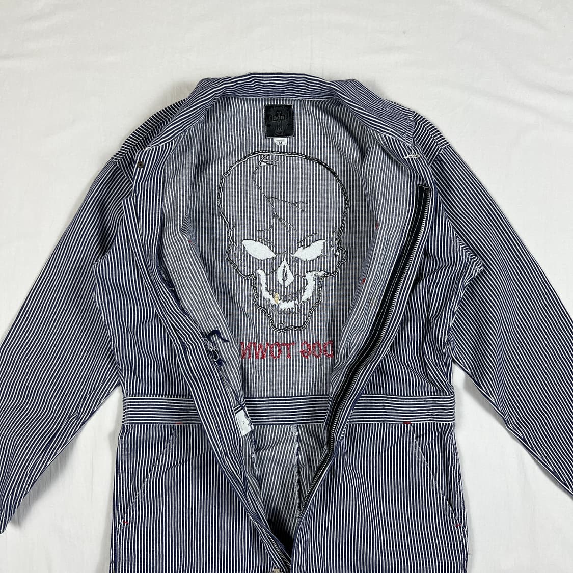 90‘s 도그타운 스케이트보드 스컬 점프수트 자켓 상품이미지4