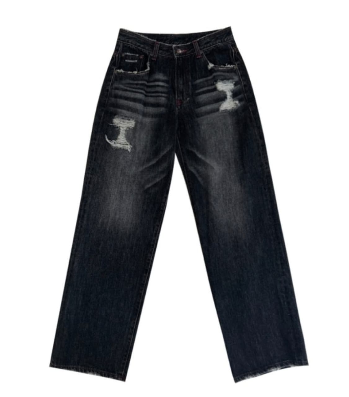 PNF 921 Washing Damaged Wide Denim 상품이미지1