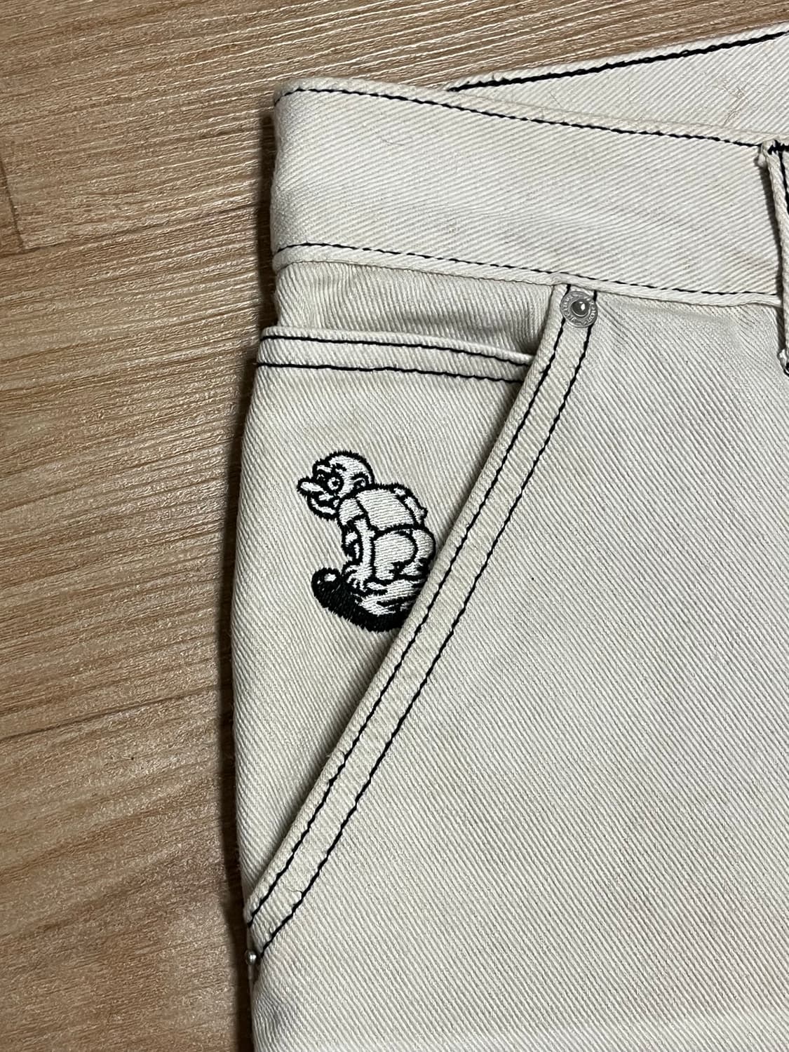 WKNDRS DRAGGY WORK PANTS (IVORY) M  상품이미지3