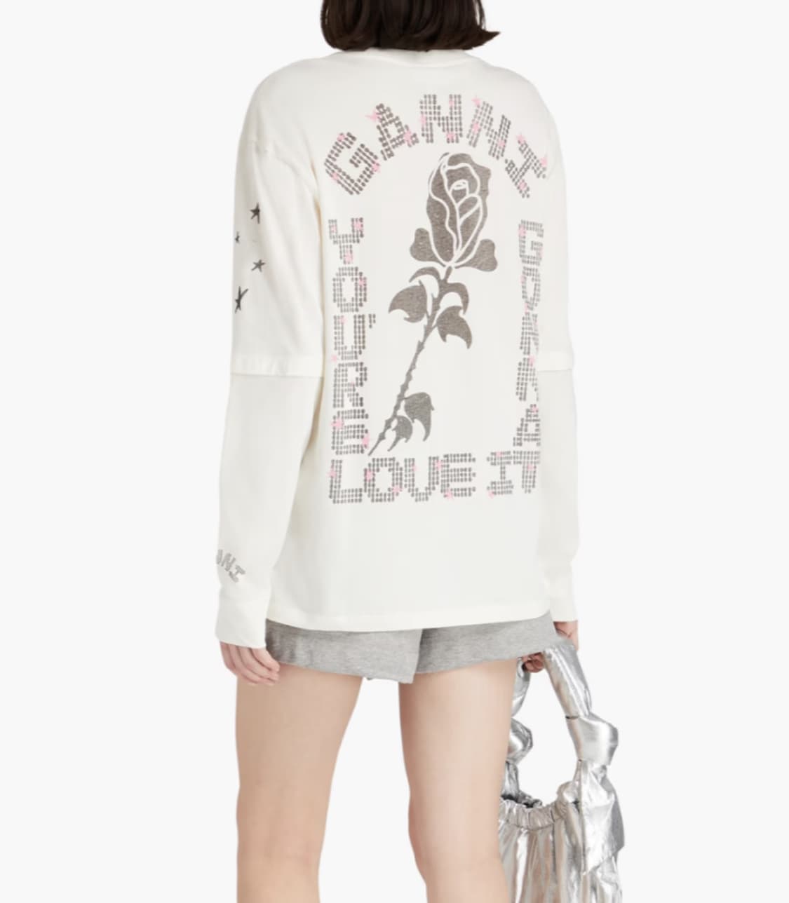 23'SS Ganni White Long Sleeve T-Shirt 상품이미지2