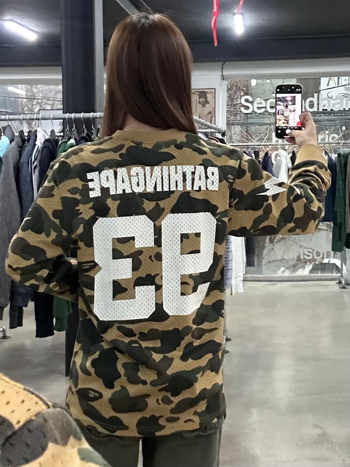 베이프 1st camo 스타 풋볼 롱슬리브져지 상품이미지2