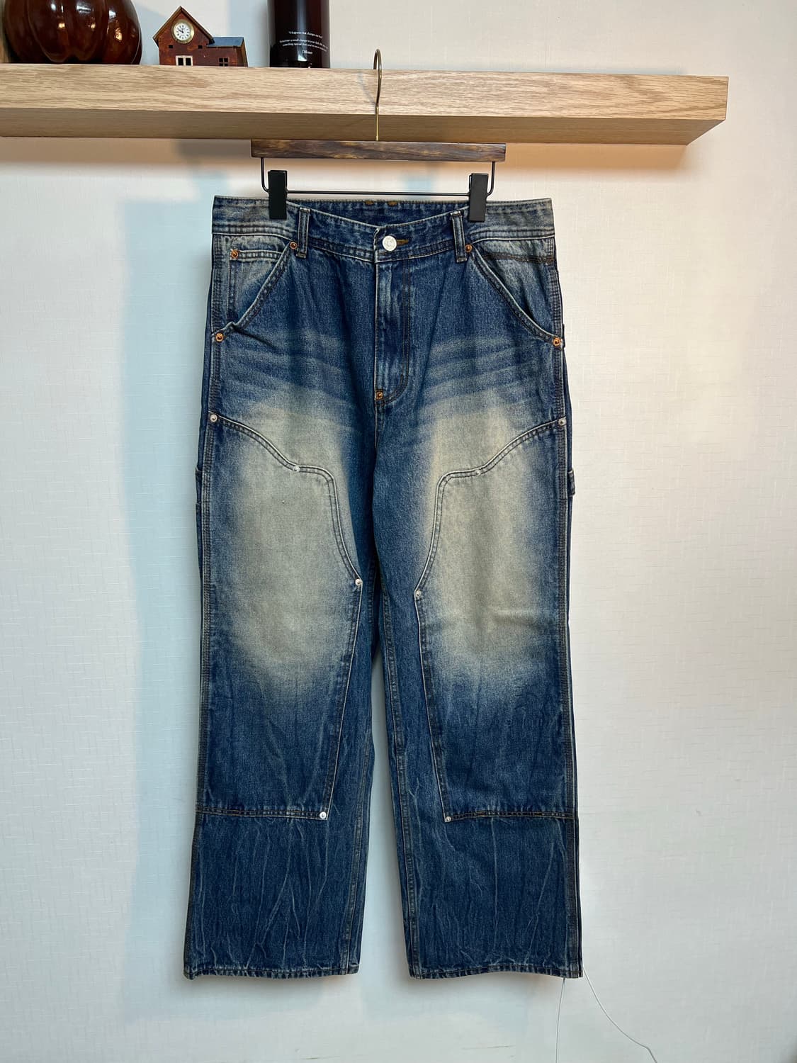 빈티지 웨스턴 더블니 데님 상품이미지1