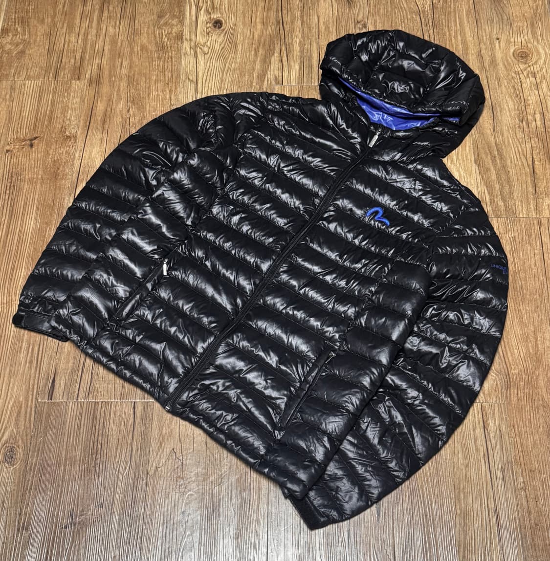 에비수 구스다운 블랙 경량 패딩 점퍼 상품이미지1