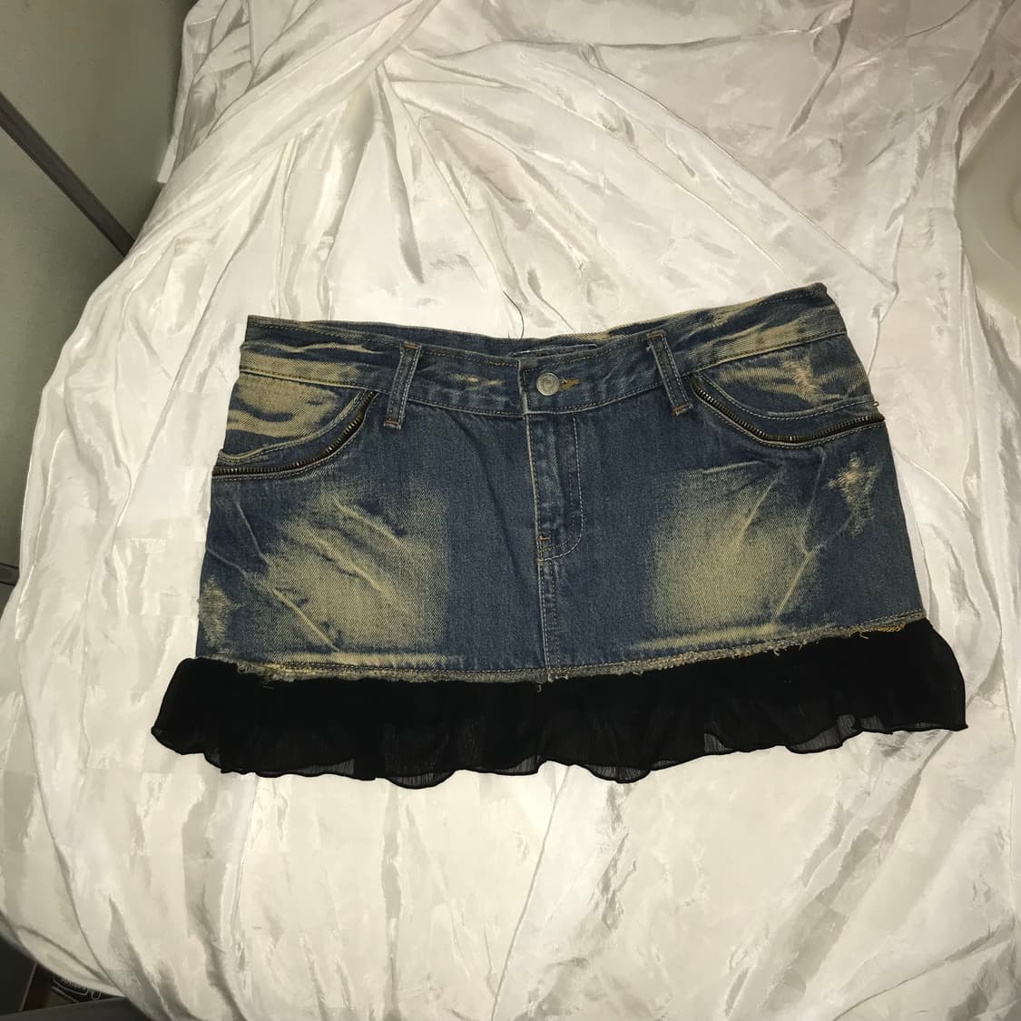 Vintage 고스 펑크 워싱 초미니스커트 상품이미지1