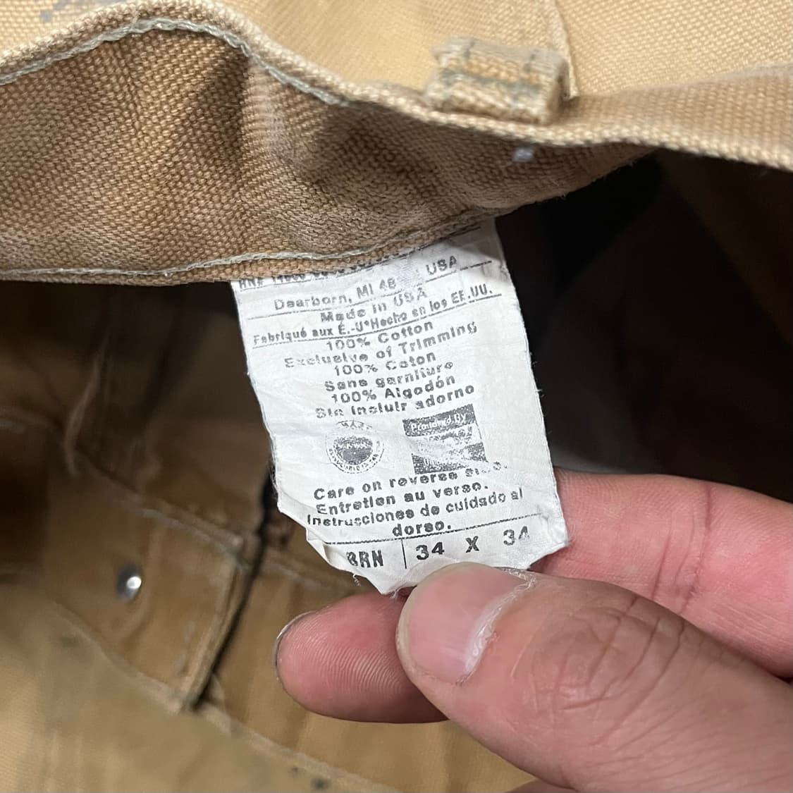 00s USA Carhartt 더블니 워크 팬츠 (34“) 상품이미지6