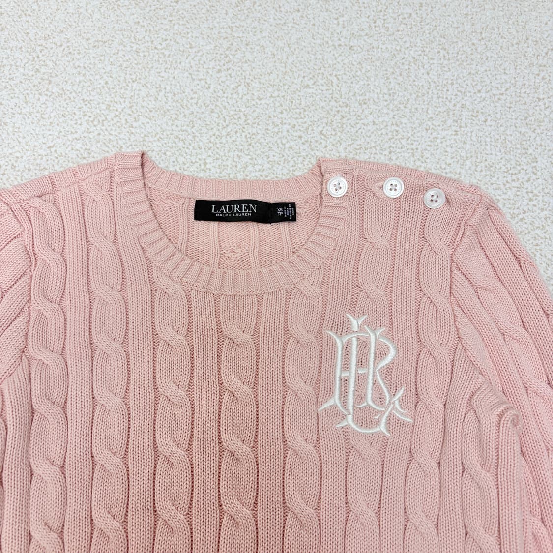 로렌 랄프로렌 핑크 케이블 니트 상품이미지2