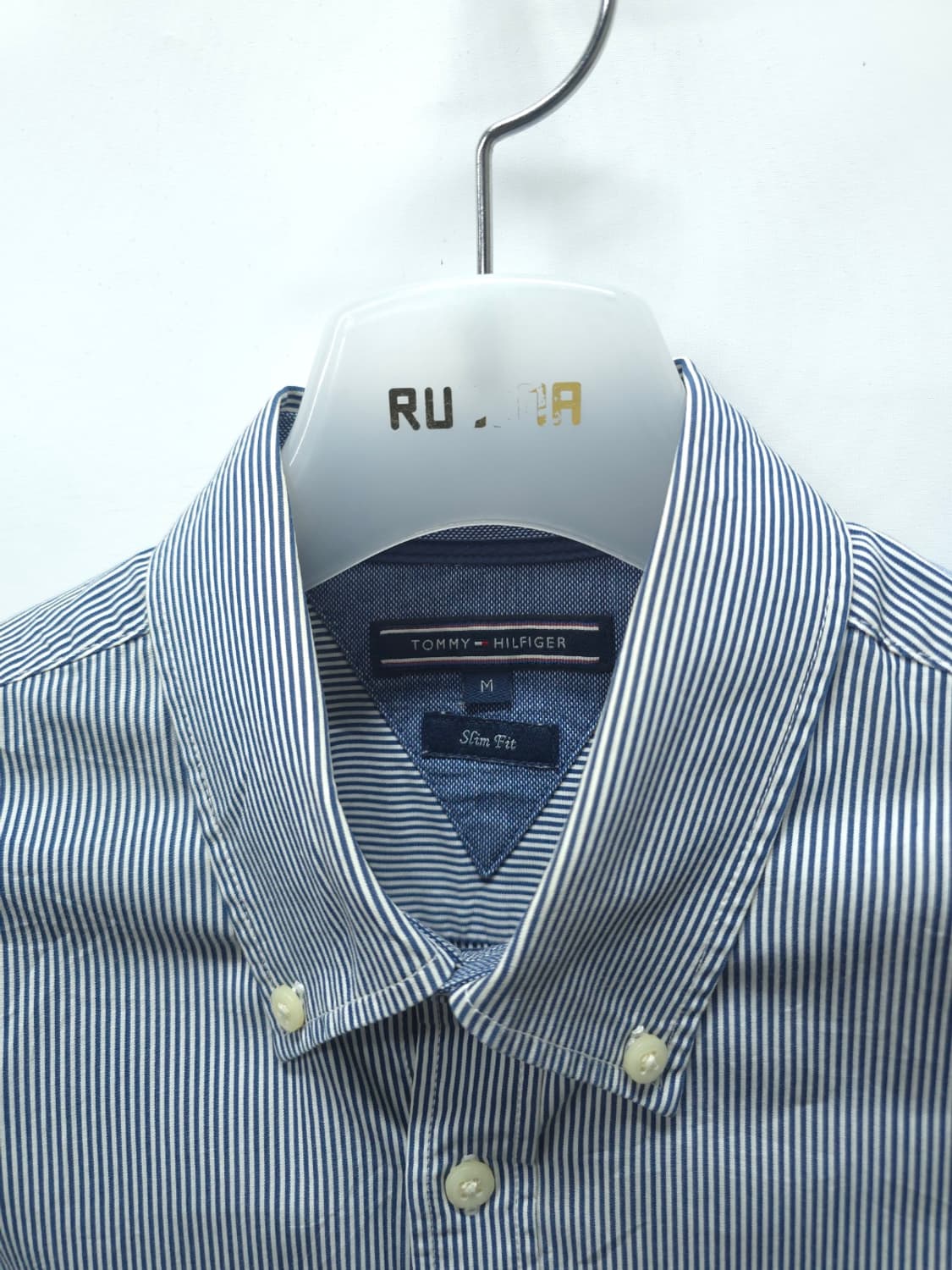 타미힐피거 남성 블루 스트라이프 셔츠 (95) 상품이미지4