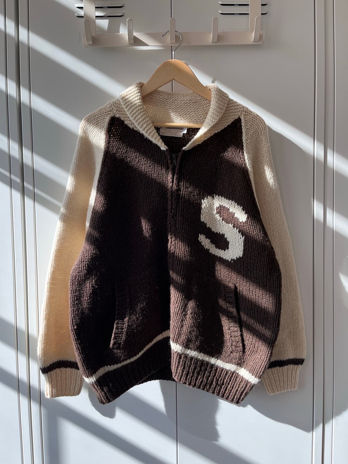 (Rare) 피너츠 정품 스누피 배색 니트 코위찬 집업 상품이미지5